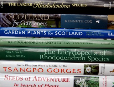 Gardening Books by Peter & Kenneth Cox on Rhododendrons, Plant hunting & Scottish Gardens & Gardening